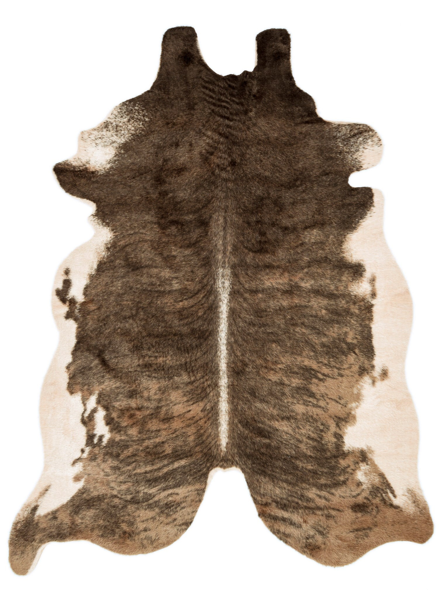 Cabin Charm Camel & Beige Synthetic Cowhide Rug, 3'10" x 5'