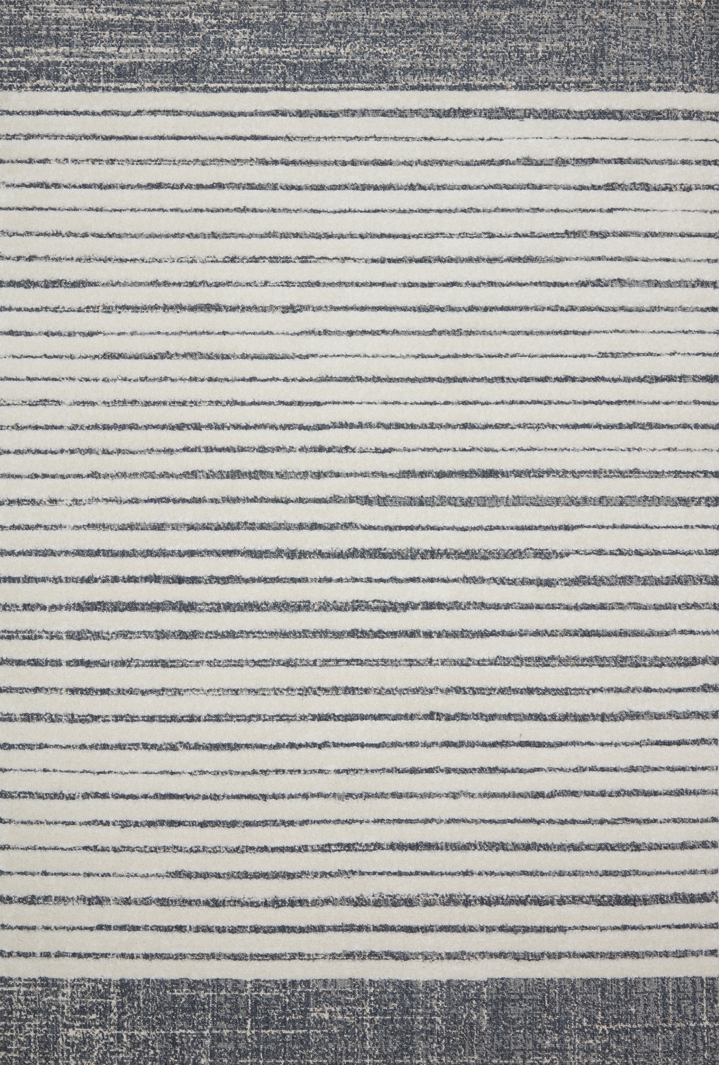 Loloi Hagen HAG-01 White / Ocean Striped Area Rug 18" x 18" Sample Swatch