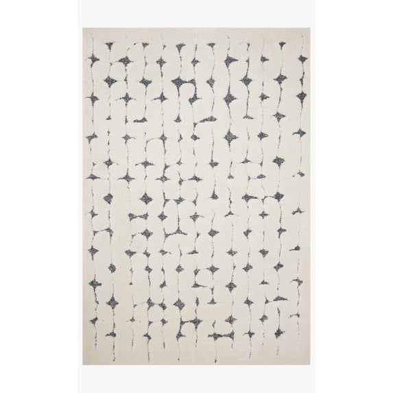 Loloi Hagen HAG-04 White / Navy Geometric Area Rug 2'-7" x 4'
