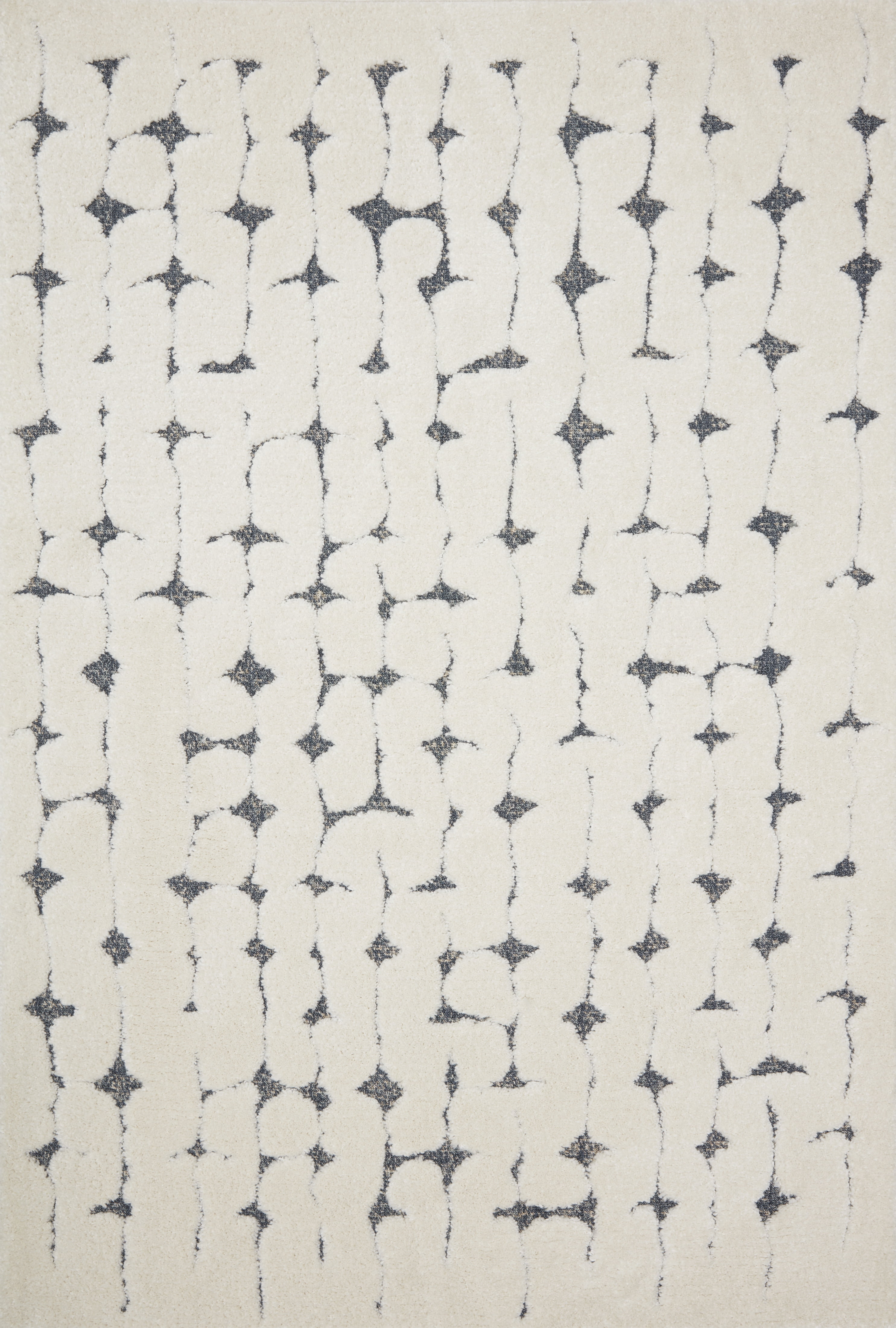 Loloi Hagen HAG-04 White / Navy Geometric Area Rug 5'-3" x 7'-8"