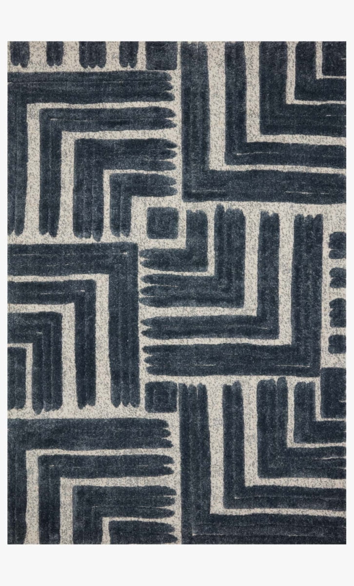 HAG-05 Blue, White 2-7" x 7-8" Size Rug