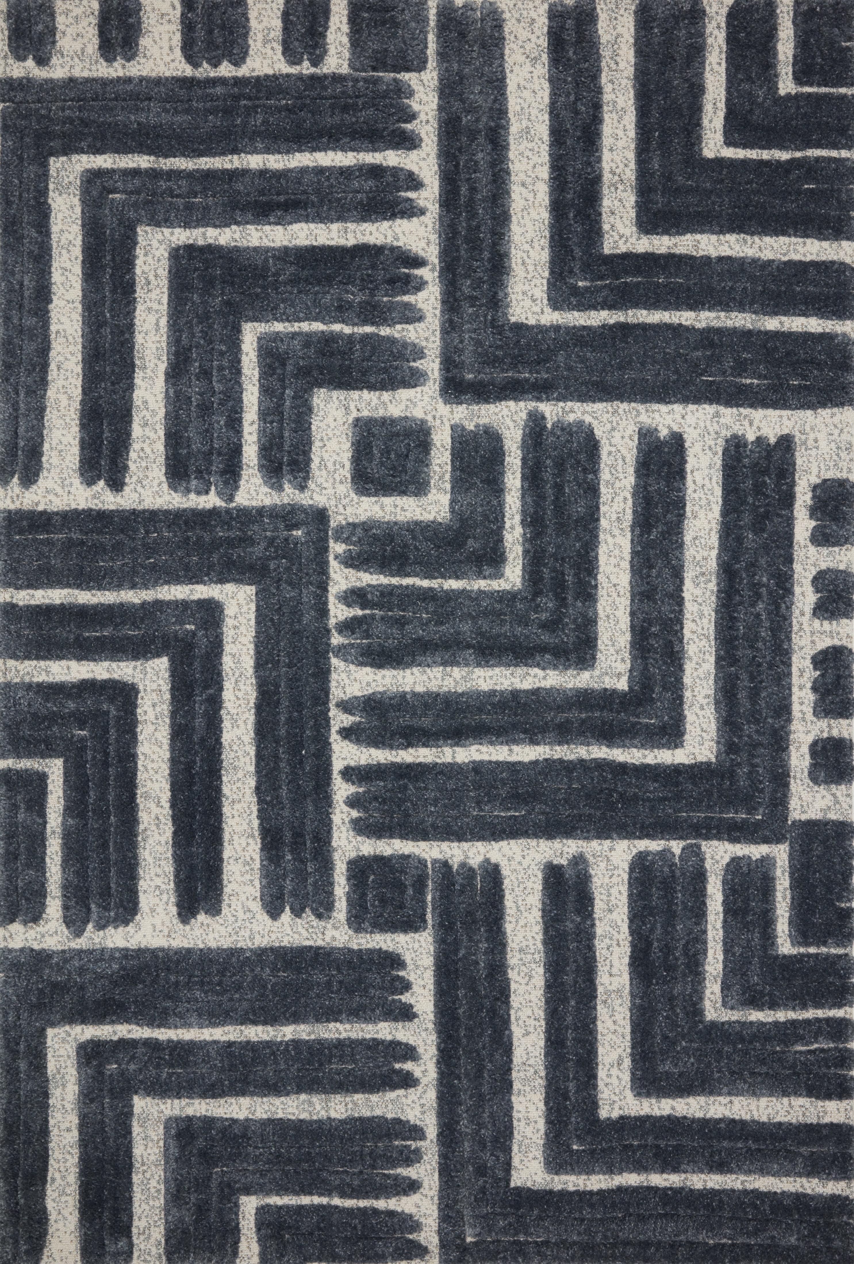 Loloi Hagen HAG-05 Blue / White Geometric Area Rug 9'-6" x 13'