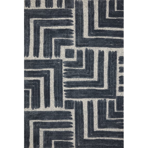 Loloi Hagen HAG-05 Blue / White Geometric Area Rug 9'-6" x 13'