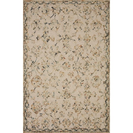 Loloi II Halle HAE-04 Floral Lagoon / Multi Area Rug 18" x 18" Sample