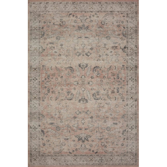 Loloi II Hathaway Printed Oriental Area Rug, Blush / Multi, 1'-6" x 1'-6" Sample Swatch