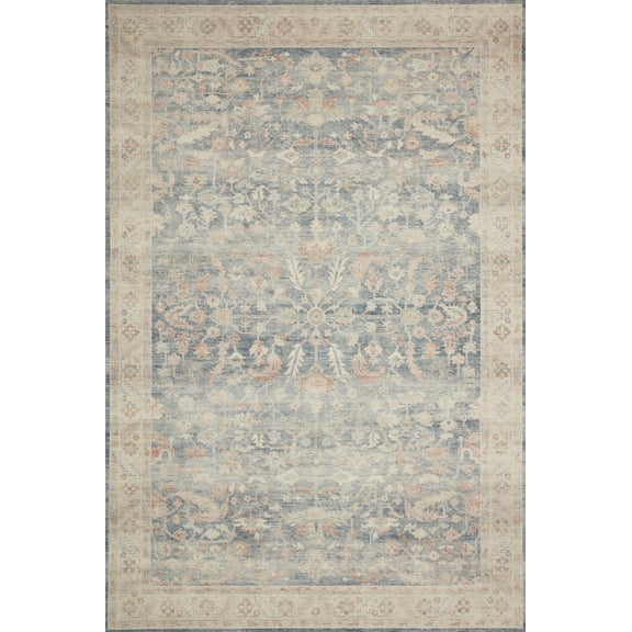 Loloi II Hathaway Printed Oriental Denim / Multi Area Rug