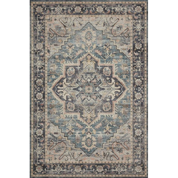 Loloi II Hathaway Printed Oriental Navy / Multi Area Rug