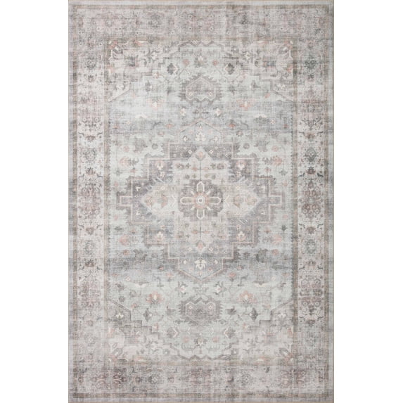 Loloi Heidi Collection HEI-02 Dove / Blush, Oriental Area Rug 2'-3" x 3'-9"