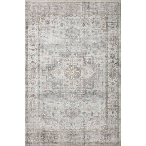 Loloi Heidi Collection HEI-02 Dove / Blush, Oriental Area Rug 2'-6" x 9'-6"