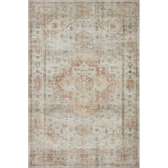 Loloi Heidi Collection HEI-02 Sage / Multi, Oriental Area Rug 3'-6" x 5'-6"