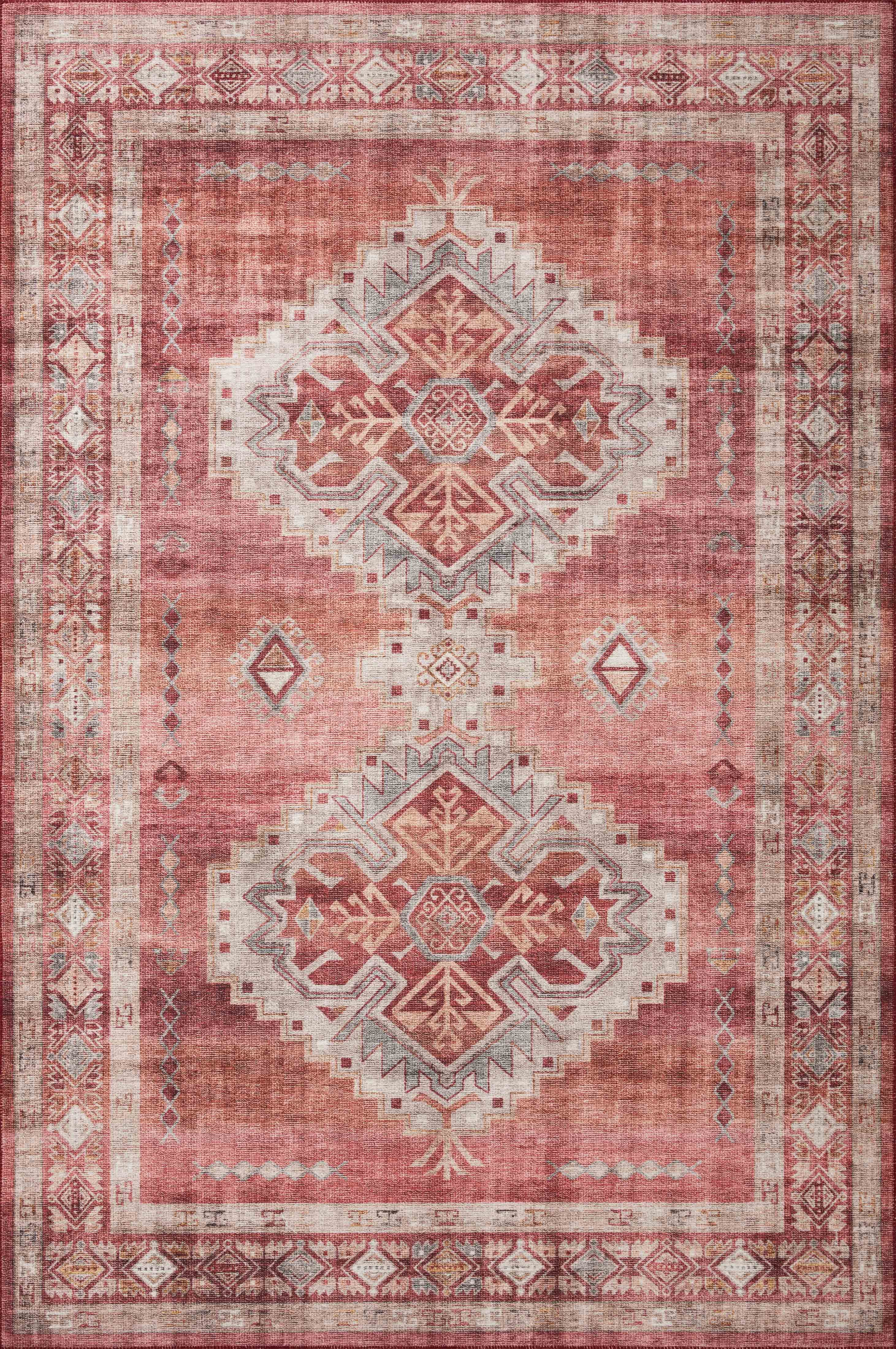 Loloi Heidi Collection HEI-03 Sunset / Natural, Southwestern Area Rug 2'-0" x 5'-0"