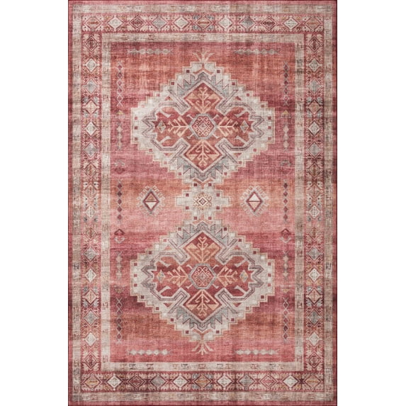 Loloi Heidi Collection HEI-03 Sunset / Natural, Southwestern Area Rug 2'-3" x 3'-9"