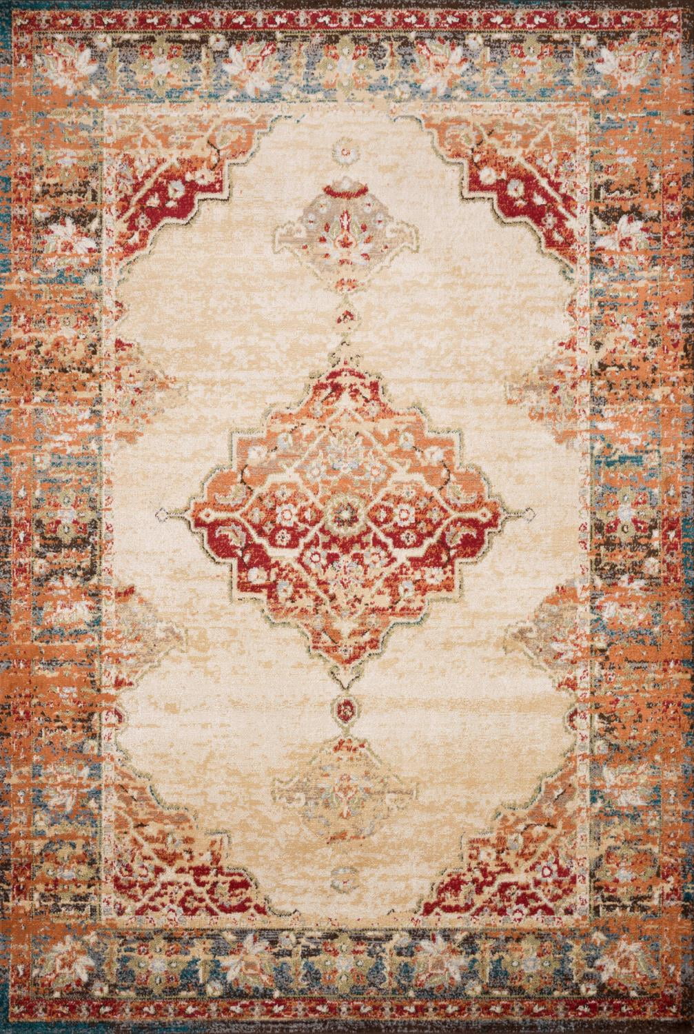 Loloi Isadora Oriental Ant. Ivory / Sunset Area Rug