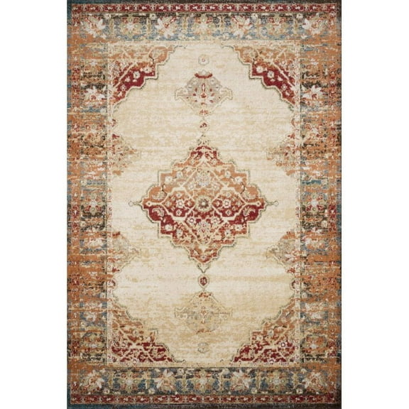 Loloi II Isadora Oriental Ant. Ivory / Sunset Area Rug