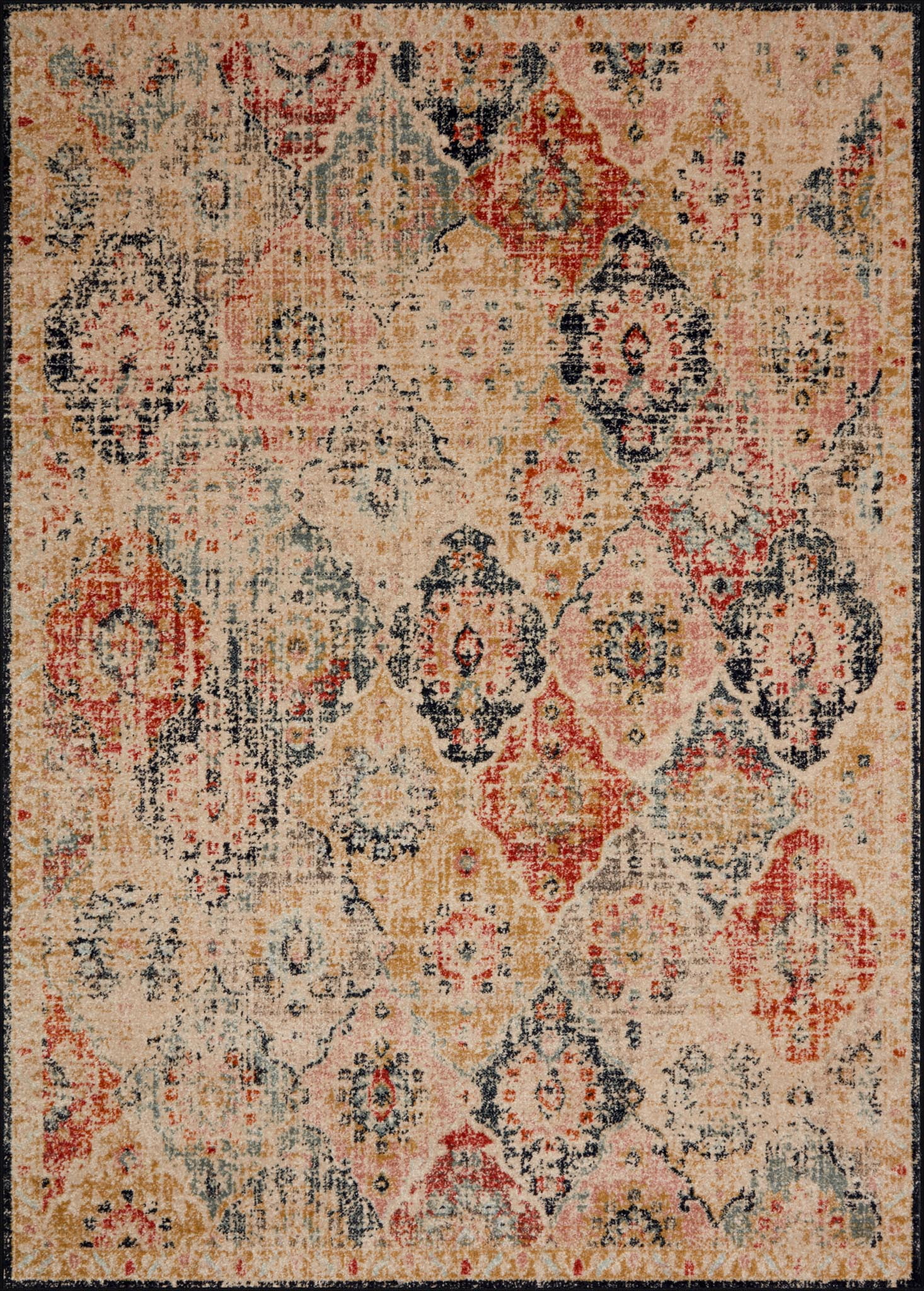 Jocelyn Southwestern Multicolor Synthetic Stain-Resistant Area Rug