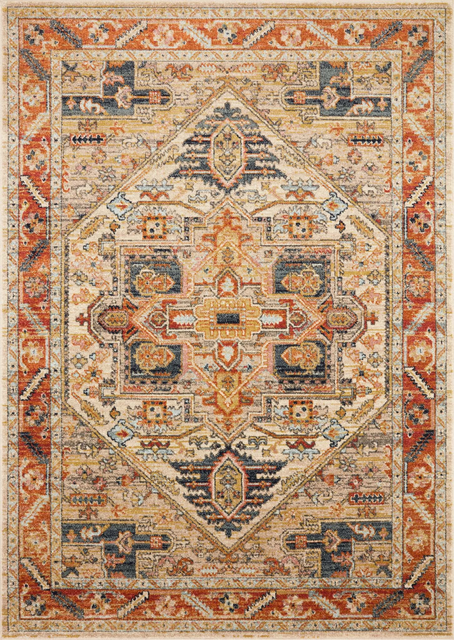 Jocelyn Multicolor Antique-Inspired Runner Rug 27" x 90"