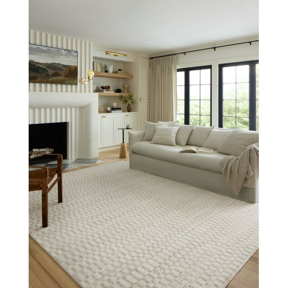 Loloi Kamala Ivory / Grey 2'-7" x 12'-0" Runner Rug