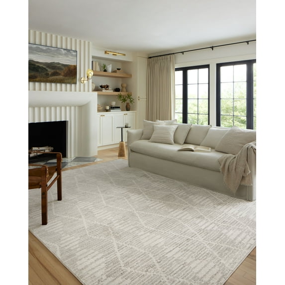 Loloi Kamala Ivory / Silver 2'-7" x 10'-0" Runner Rug