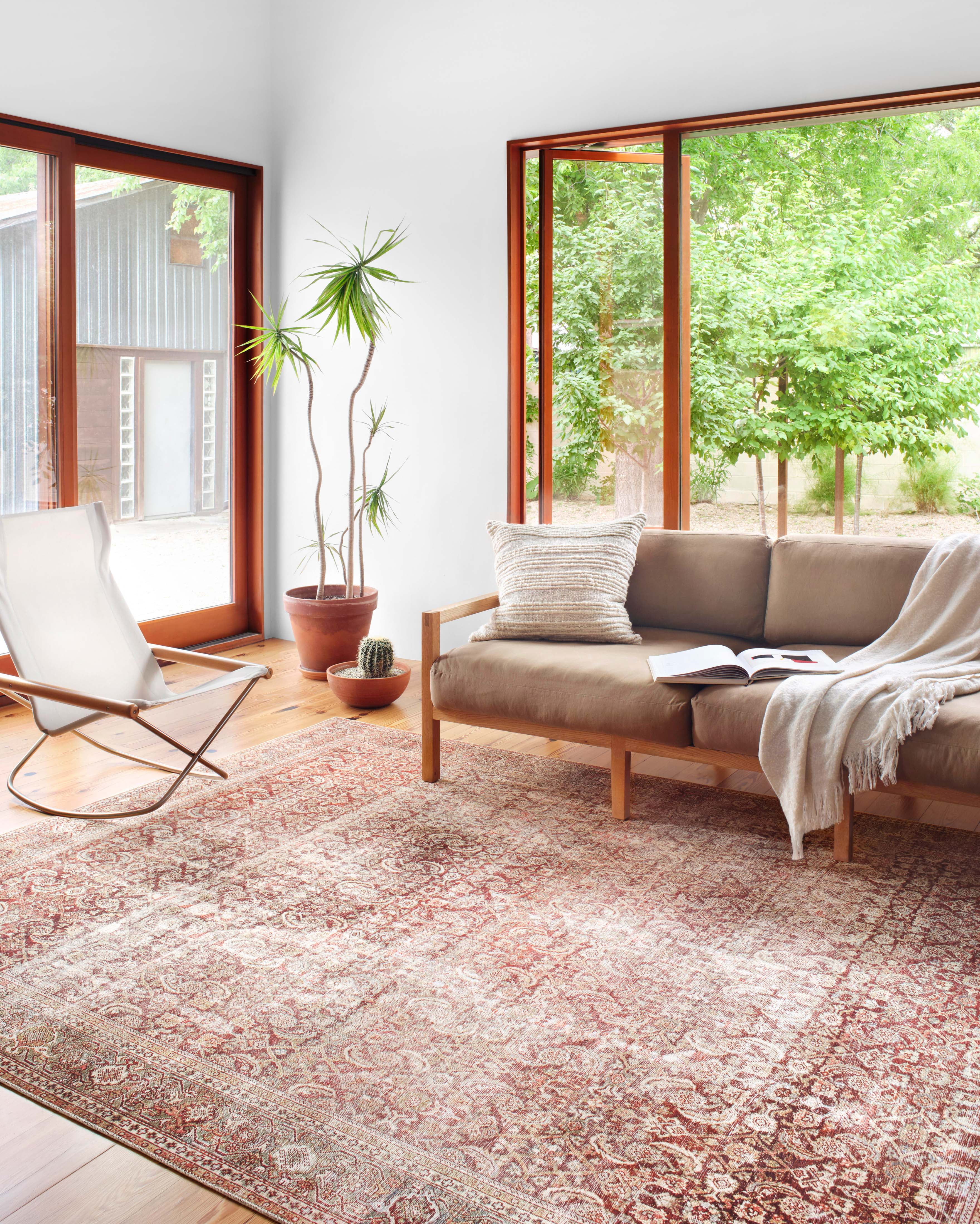 Loloi II Layla LAY-11 Printed Cinnamon / Sage Oriental Area Rug 2'-3" x 3'-9"