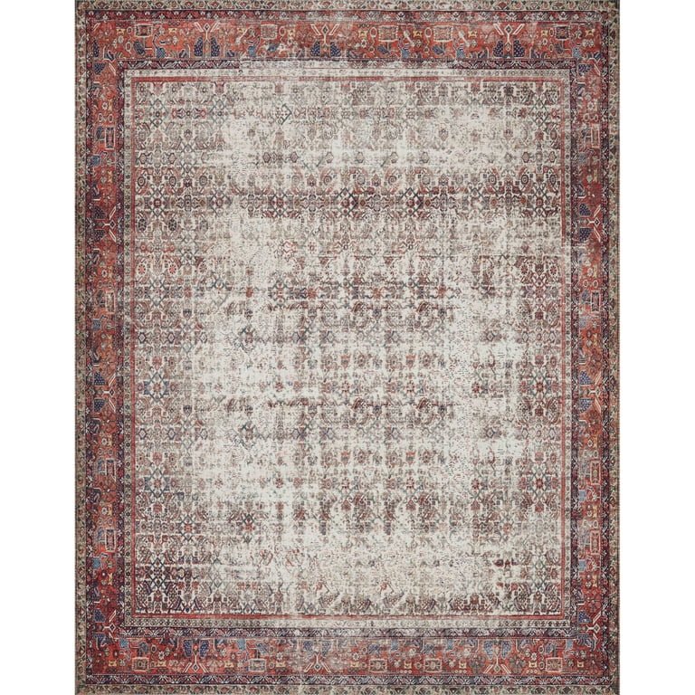 Free Shipping! Loloi Layla Traditional Ivory Brick Area Rug 2-6 x