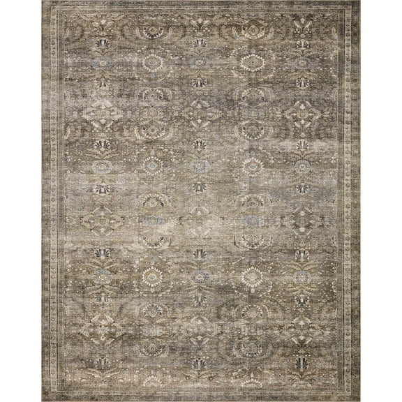 Loloi II Layla LAY-13 Printed Antique / Moss Oriental Area Rug 2'-3" x 3'-9"