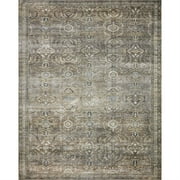Loloi II Layla LAY-13 Printed Antique / Moss Oriental Area Rug 2-6 x 12-0