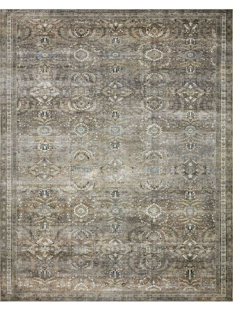 Loloi Layla LAY-13 Printed Antique / Moss Oriental Area Rug 7'-6