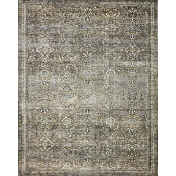 Loloi Layla LAY-13 Printed Antique / Moss Oriental Area Rug 7'-6" x 9'-6"
