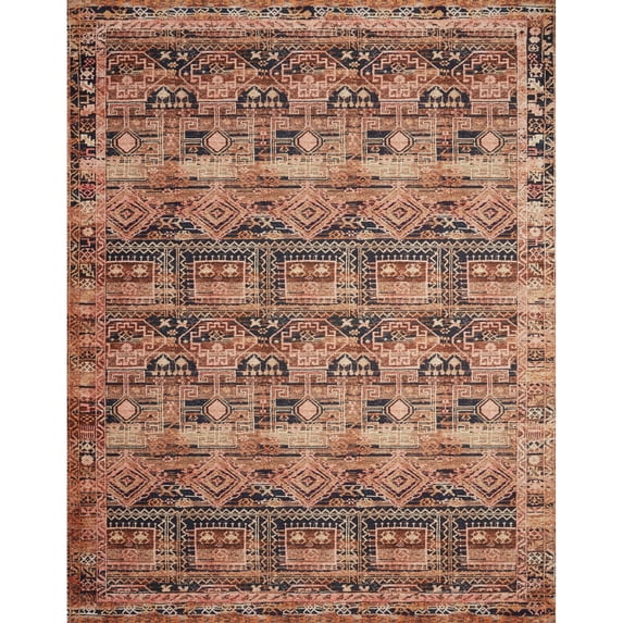Loloi Layla LAY-14 Printed Mocha / Blush Area rug 2'-6" x 7'-6"