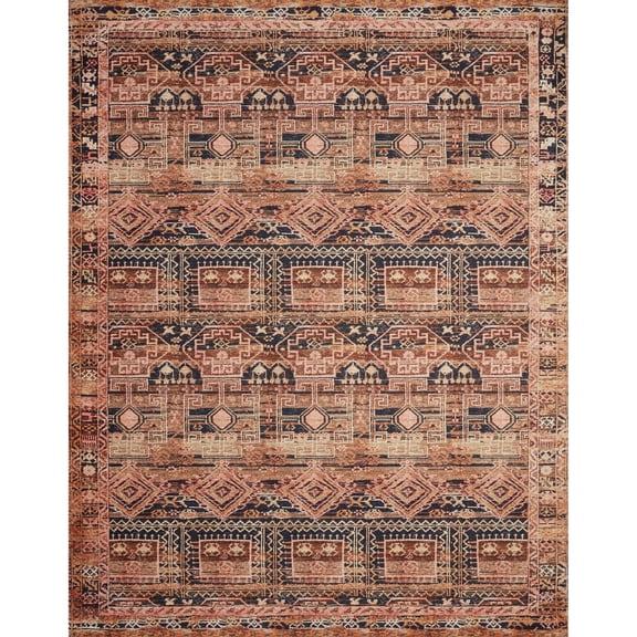 Loloi Layla LAY-14 Printed Mocha / Blush Area rug 5'-0" x 7'-6"