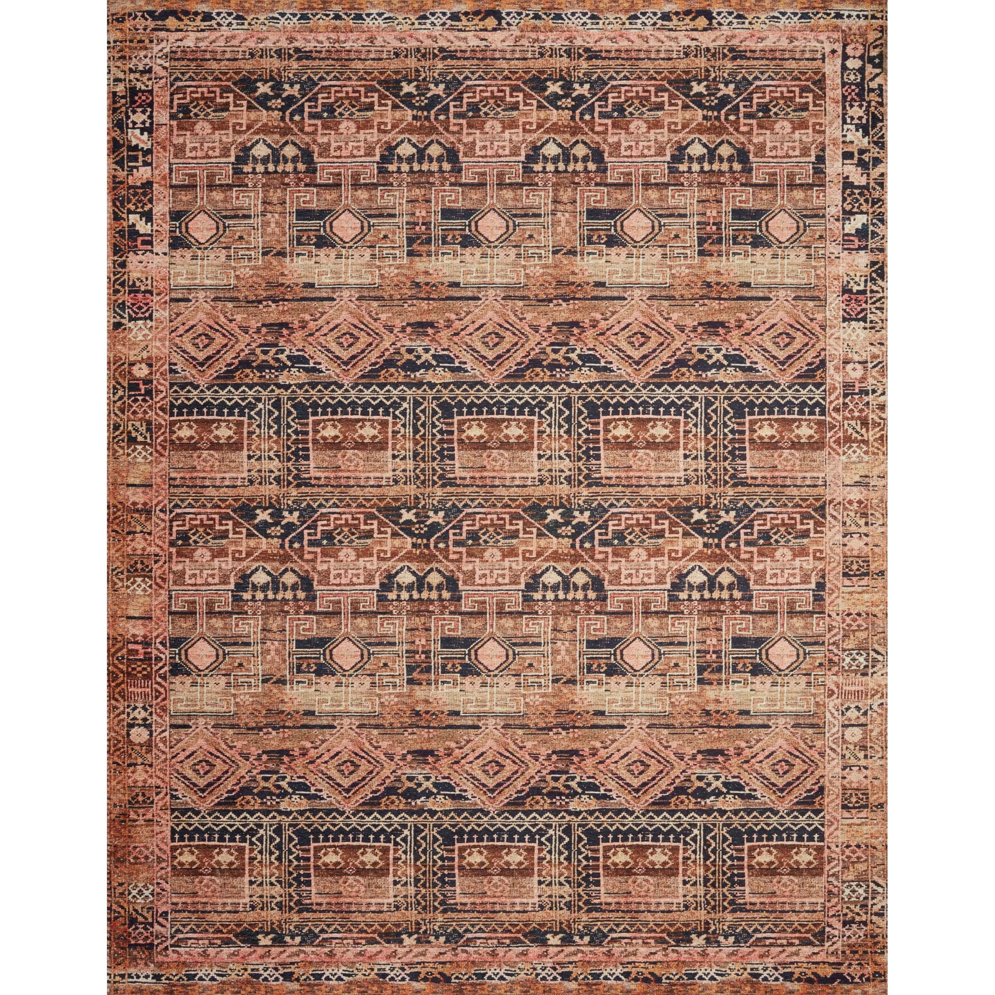 LAY-14 Mocha, Blush 7-6" x 9-6" Size Rug