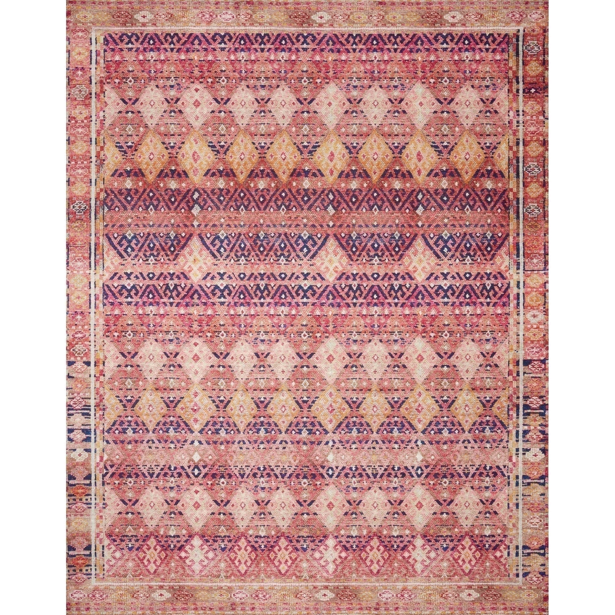 Loloi Layla LAY-15 Printed Magenta / Multi Area rug 2'-3" x 3'-9"