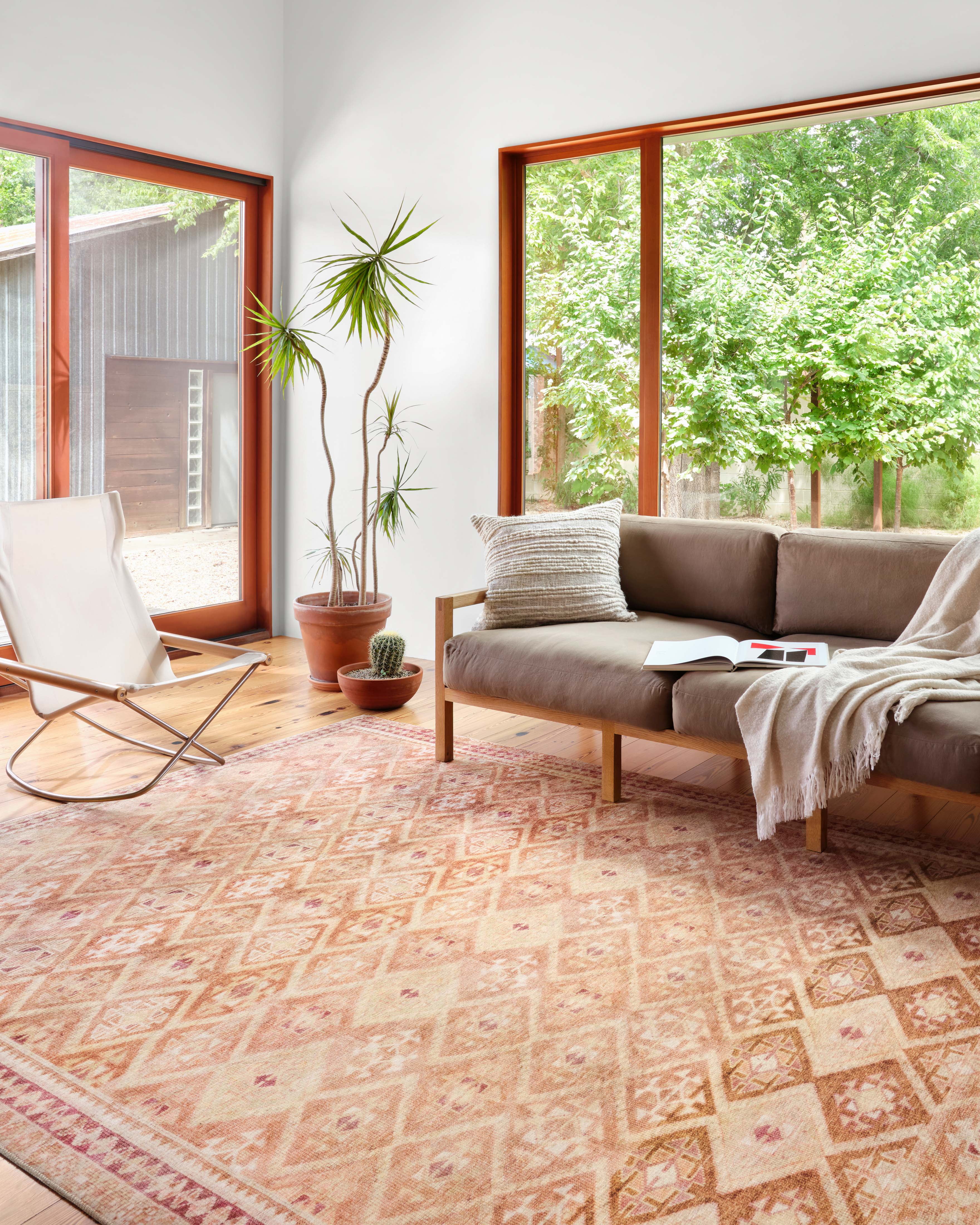Loloi II Layla LAY-16 Printed Natural / Spice Area rug 2'-0" x 5'-0"