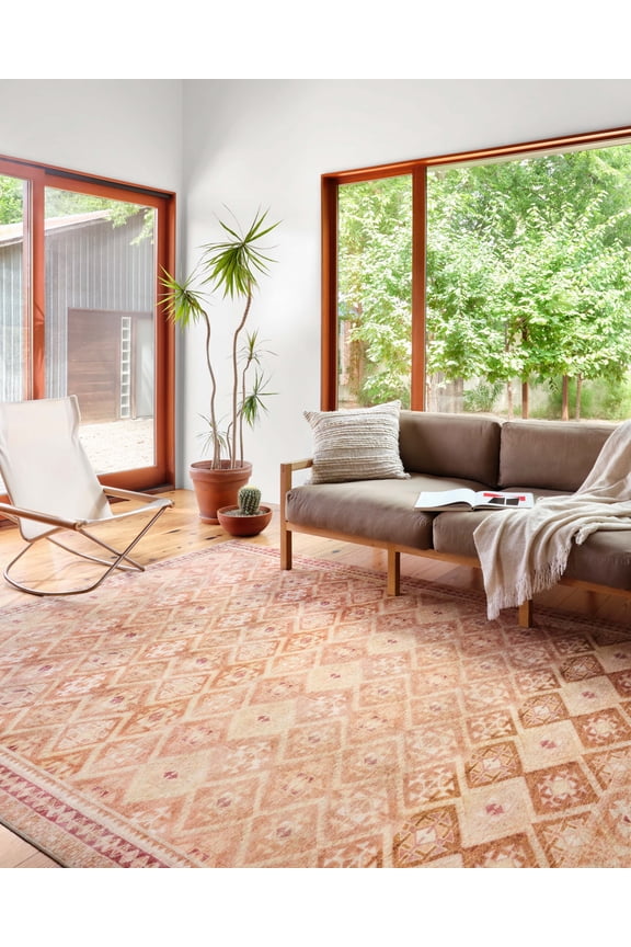 Layla LAY-16 Printed Natural / Spice Area rug 2'-3" x 3'-9"