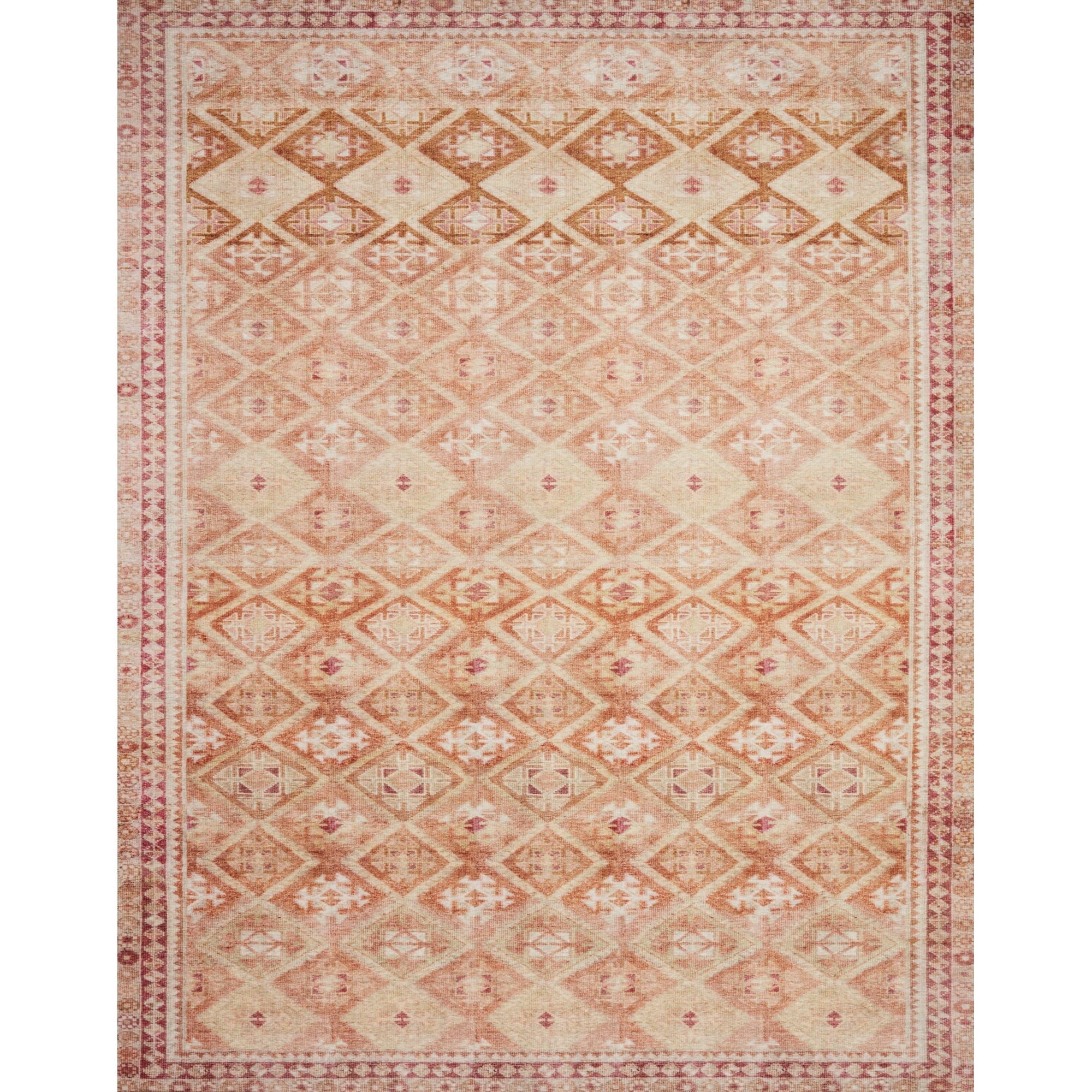 Loloi Layla LAY-16 Printed Natural / Spice Area rug 7'-6" x 9'-6"