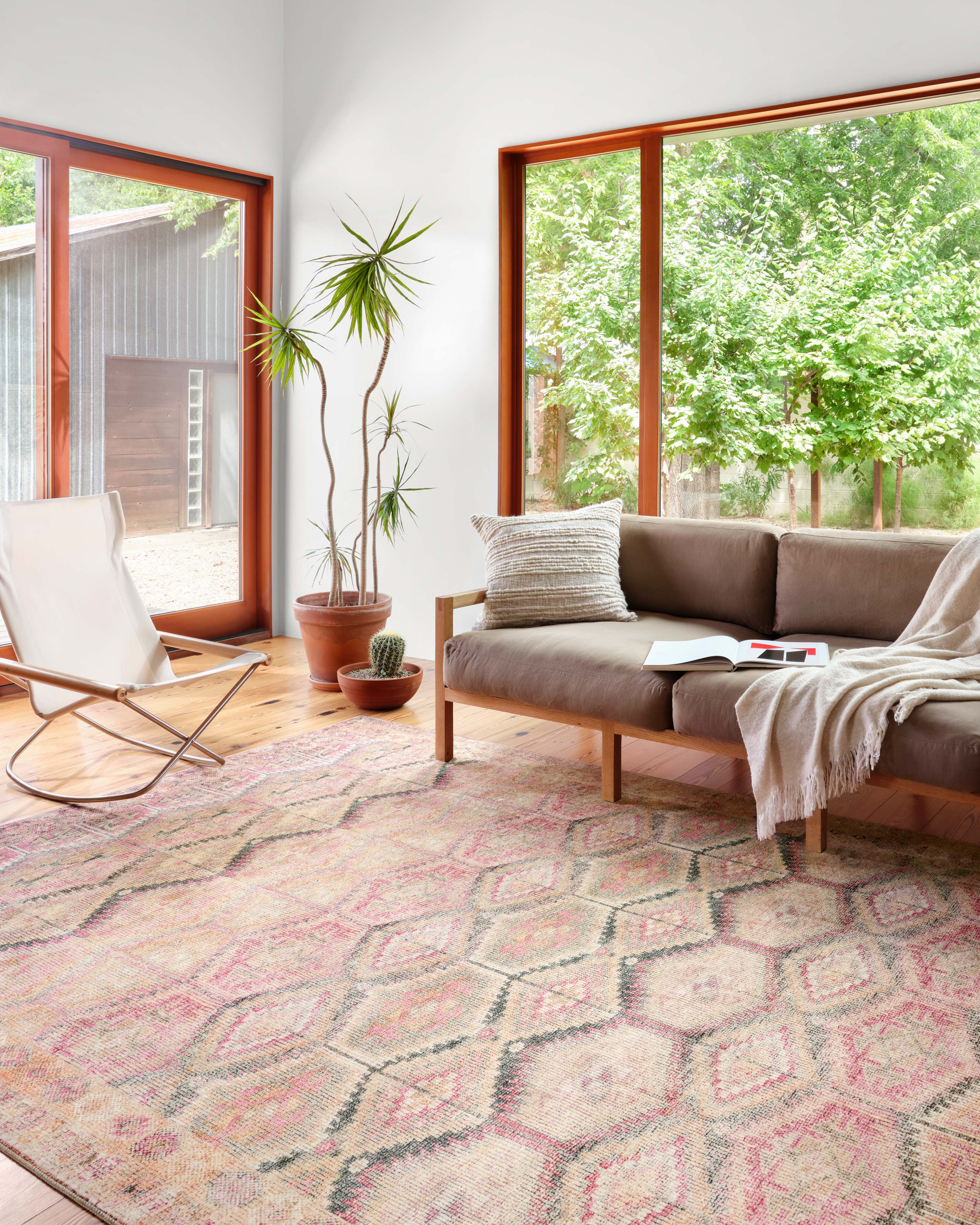 Loloi Layla LAY-17 Printed Pink / Lagoon Area rug 9'-0" x 12'-0"