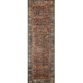thumbnail image 1 of Loloi Layla Printed Oriental Distressed Brick / Blue Area Rug, 1 of 9