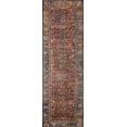 thumbnail image 1 of Loloi Layla Printed Oriental Distressed Brick / Blue Area Rug, 1 of 9