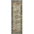 thumbnail image 1 of Loloi Layla Printed Oriental Distressed Olive / Charcoal 2'-6" x 9'-6" Runner Rug, 1 of 8