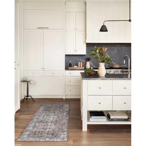 Loloi Layla Printed Oriental Distressed Taupe / Stone Area Rug