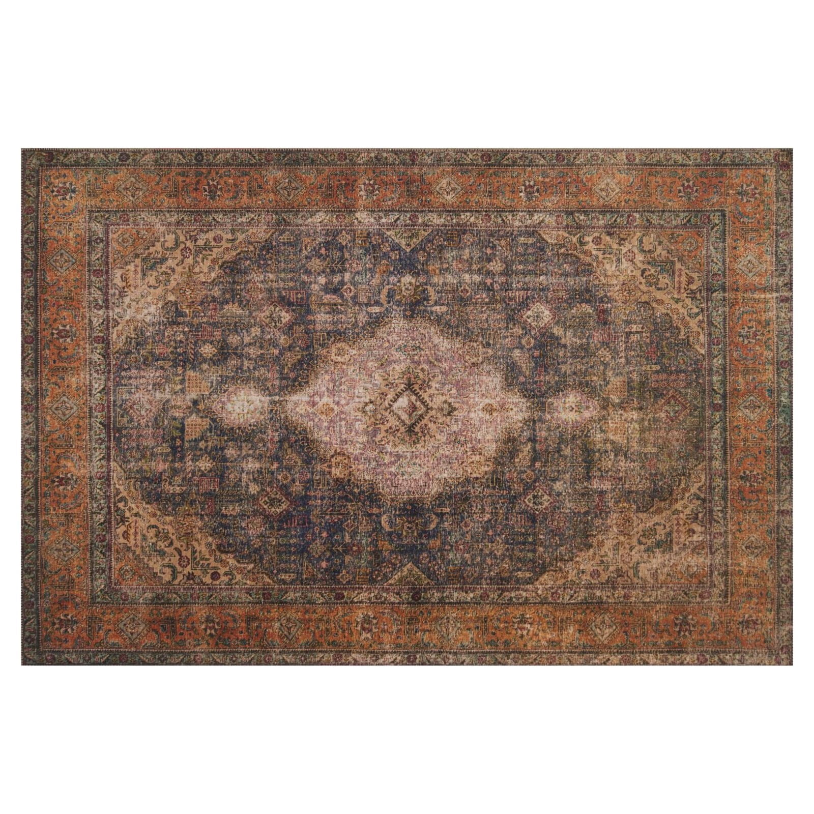 Loloi II Loren Collection LQ-02 Plum / Multi Oriental Area Rug 5'-0" x 7'-6"