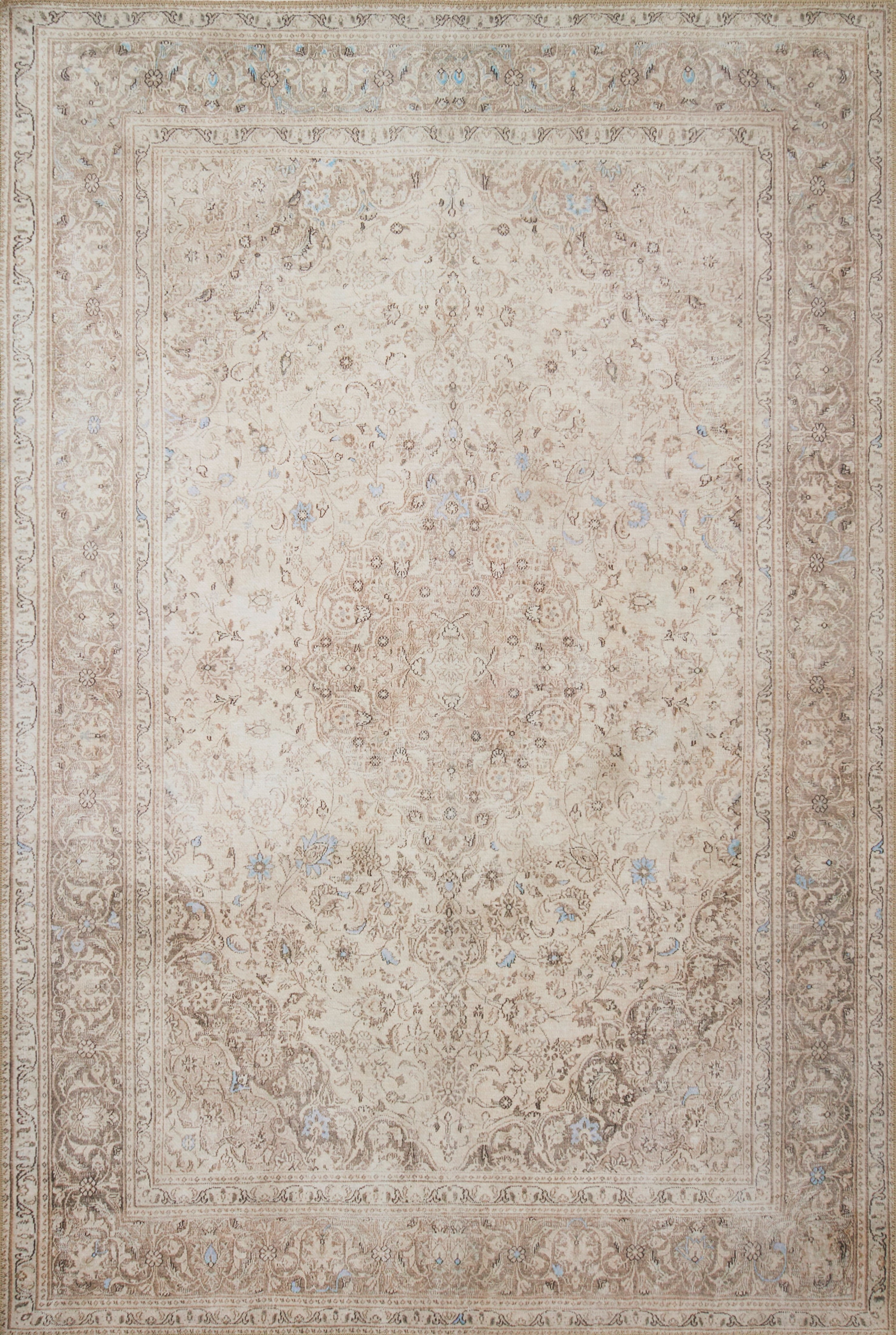 Loloi Loren Collection LQ-03 Sand / Taupe Oriental Area Rug 7'-6" x 9'-6"