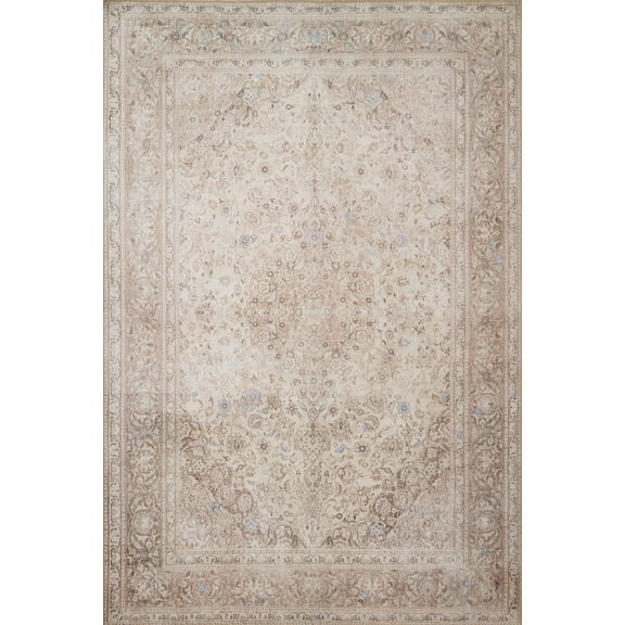 Loloi Loren Collection LQ-03 Sand / Taupe Oriental Area Rug 7'-6" x 9'-6"