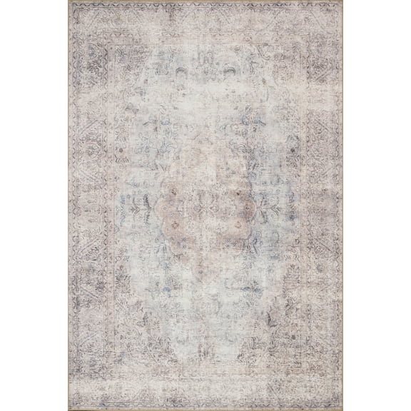 Loloi Loren Collection LQ-04 Silver / Slate Oriental Area Rug 2'-3" x 3'-9"