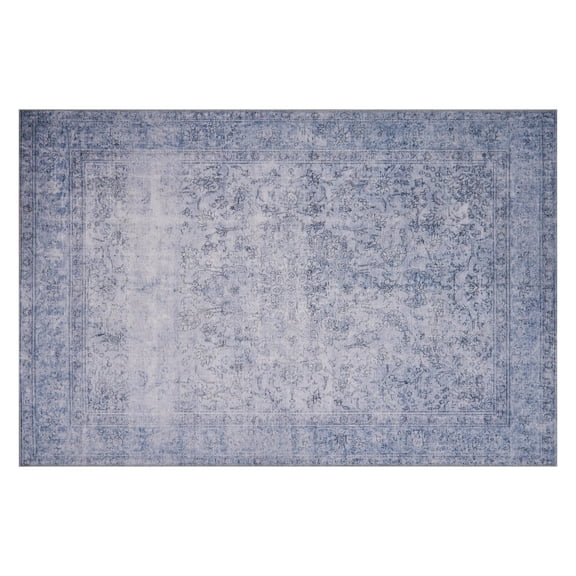 Loloi Loren Collection LQ-09 Slate Oriental Area Rug 2'-6" x 7'-6"
