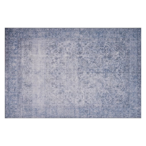 Loloi Loren Collection LQ-09 Slate Oriental Area Rug 8'-4" x 11'-6"