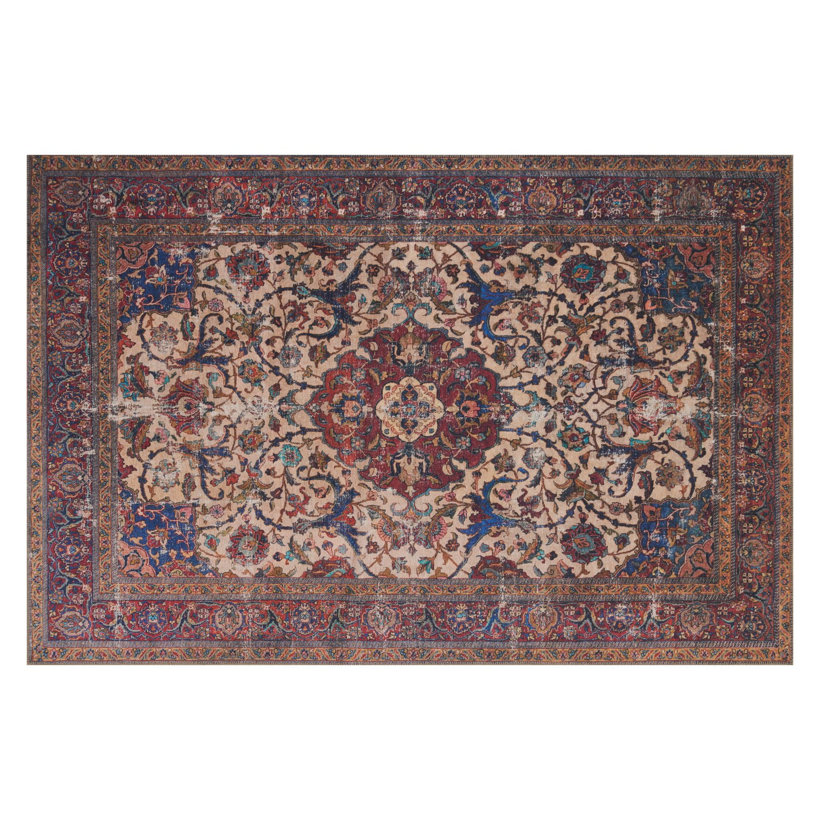 Loloi Loren Collection LQ-11 Sand / Multi Oriental Area Rug 2'-3" x 3'-9"