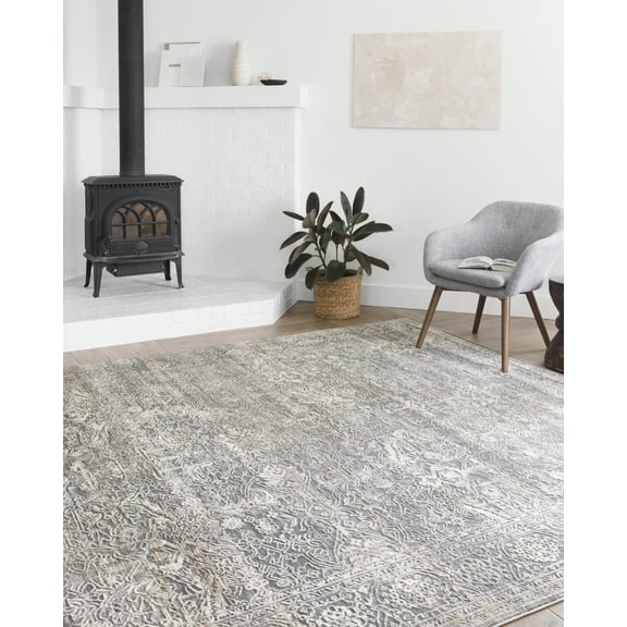 Loloi II Lucia Oriental Steel / Ivory Area Rug