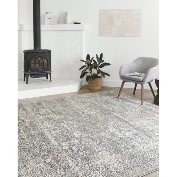 Loloi Lucia Oriental Steel / Ivory Area Rug