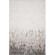 Loloi II Maddox Printed Cowhide Patchwork Sand / Taupe Area Rug